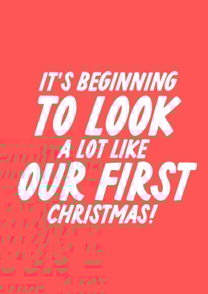 Cute Christmas Card - 1st Christmas created by The Marmalade Cat