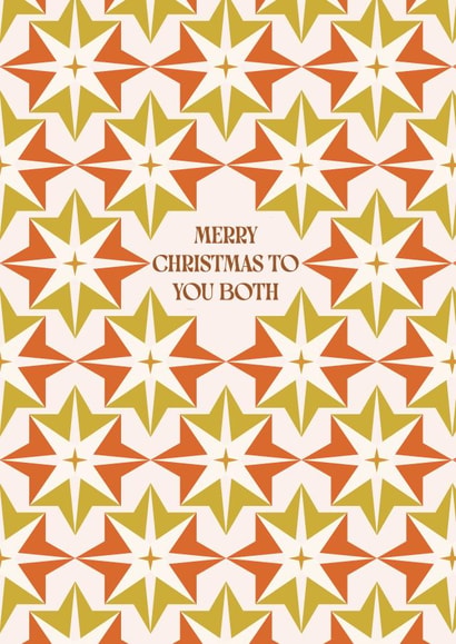 Classic Christmas Card - Geometric Pattern - Both Of You created by Lately Studio