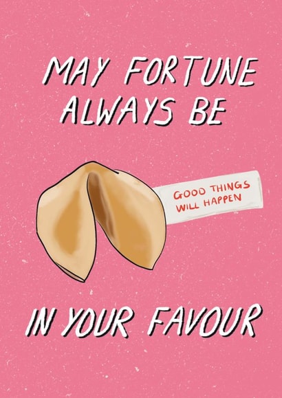 Cute Good Luck Card - Fortune Cookie created by Sweetlove Press