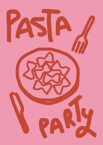 Arty Birthday Card - Pasta Party created by Hello August Studio