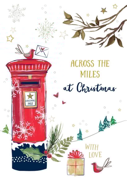 Classic Christmas Card - Postbox - From Across the Miles created by Katie Phythian Design