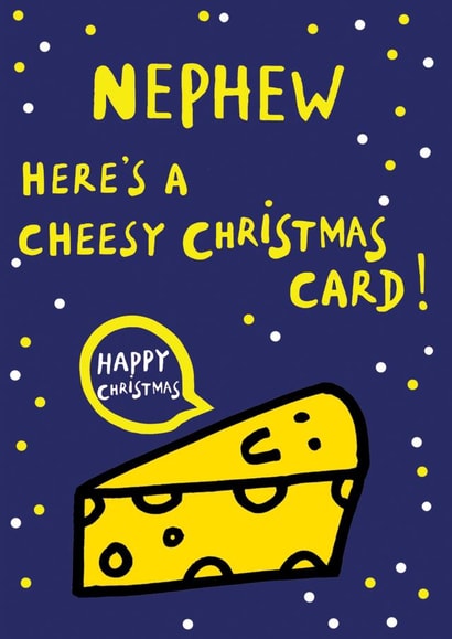 Cute Christmas Card - For Nephew - Cheese Pun created by Earlybird