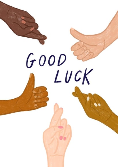 Cute Good Luck Card - Fingers Crossed created by Stilus 