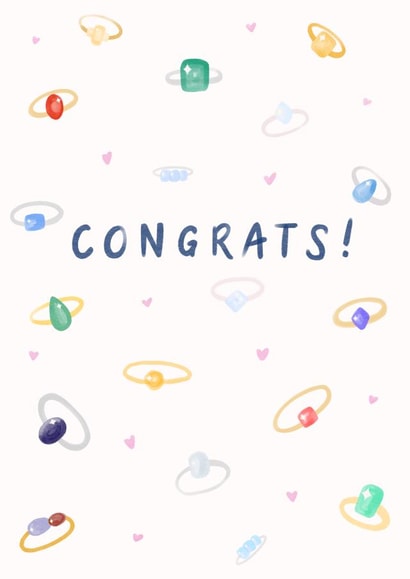 Classic Engagement Card - Rings - Congrats created by Stilus 