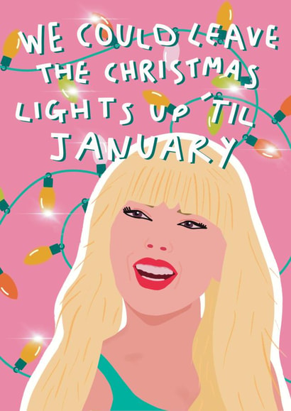 Pretty Christmas Card - Taylor Swift - Christmas Lights - Lover created by Sweetlove Press
