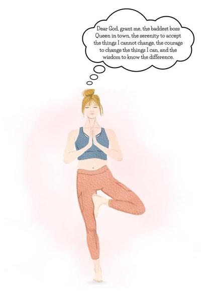 Funny Thinking Of You Card - Yoga Pose - Dear God created by Mind Over Letter