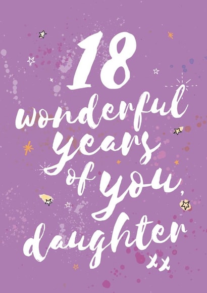 Classic Birthday Card - For Daughter - 18th Birthday created by Bow & Bell