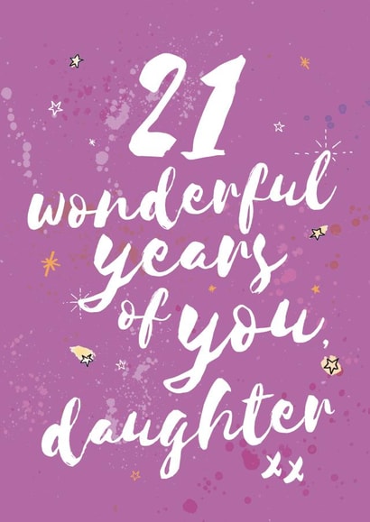 Classic Birthday Card - 21st Birthday - For Daughter created by Bow & Bell