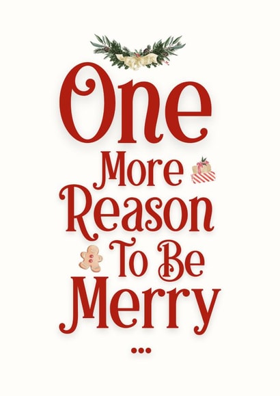 Cute Christmas Card - Pregnancy Announcement - One More Reason created by Sundiva Designs