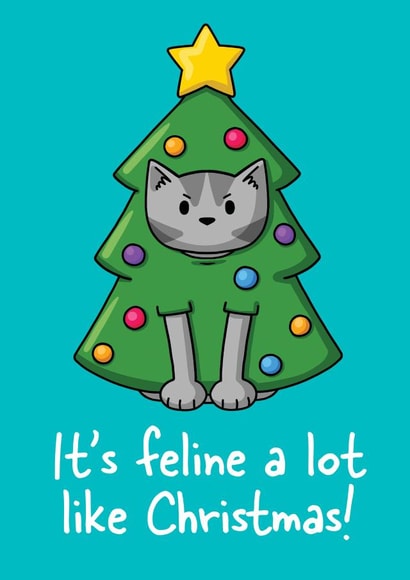Christmas with a grumpy cat tree created by Doodlecats