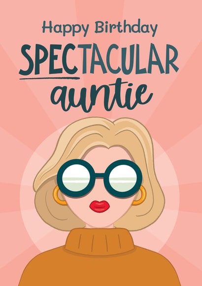 Fun Birthday Card - For Auntie - Glamorous created by Bev O'Connor || @oconnordesign
