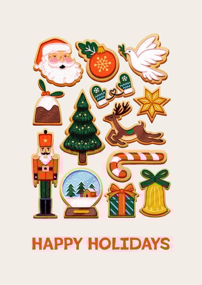 Cute Christmas Card - Cookies - Festive Baking created by Folio | Ian Owen
