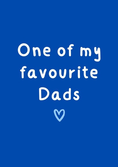 Cute Father's Day Card - One Of My Favourite Dads - LGBTQ+ created by Amy (Hedgecards)