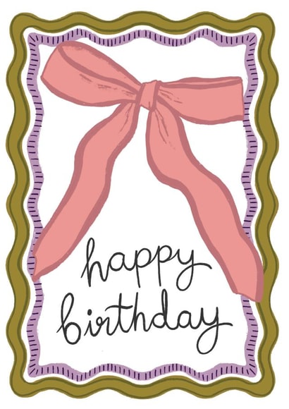 Pretty Birthday Card - Pink Bow created by Harriet Emily
