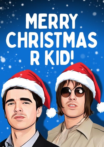 Funny Christmas Card - Oasis - R Kid created by Mrs Best Paper Co.