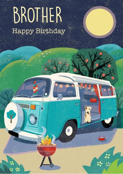 Arty Birthday Card - For Brother - Campervan created by Rocket68