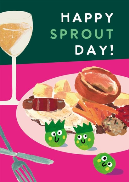 Cute Christmas Card - Sprouts - Happy Sprout Day! created by Holly Fox
