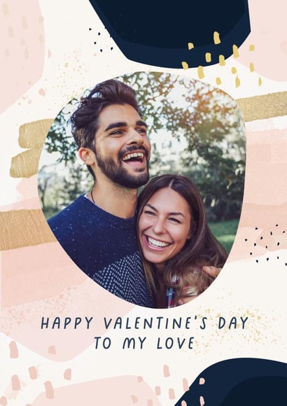 Arty Valentines Day Card - Painted Abstract created by Evie Garnett Designs