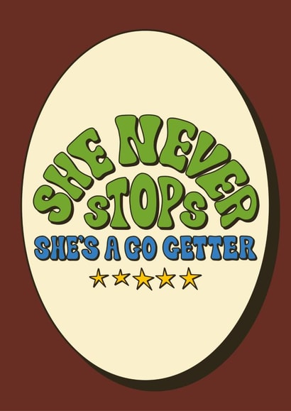 Success and Achievement Card For Her - 70s Retro Typography created by racwo_shows