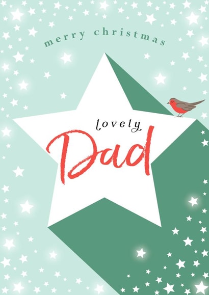 Classic Christmas Card - Lovely Dad - Robin created by Michelle Fiedler Design