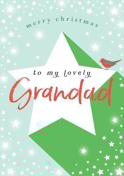 Classic Christmas Card - For A Lovely Grandad - Robin created by Michelle Fiedler Design