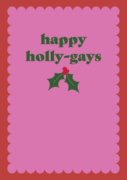 Funny Christmas Card - LGBTQ+ - Happy Holly Gays created by Studio 69