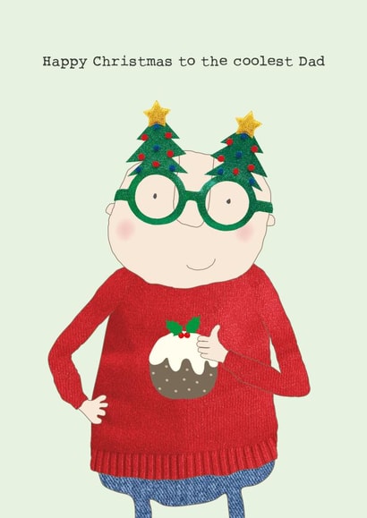 Funny Christmas Card - For Dad - Coolest Dad - Ugly Christmas Jumper created by Rosie Made A Thing