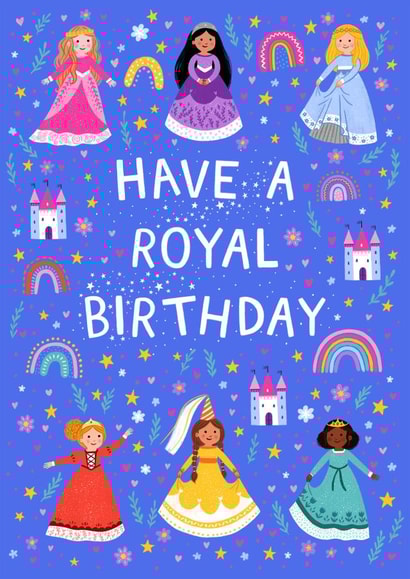 Cute Birthday Card - For Her - Princesses created by Pear Tree Press