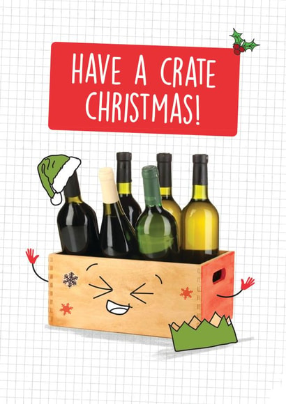 Funny Christmas Card - Punny - Crate Christmas! created by Quitting Hollywood