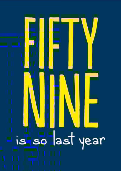 Funny Birthday Card - 60th - So Last Year created by The Buddy Fernandez Card Co.