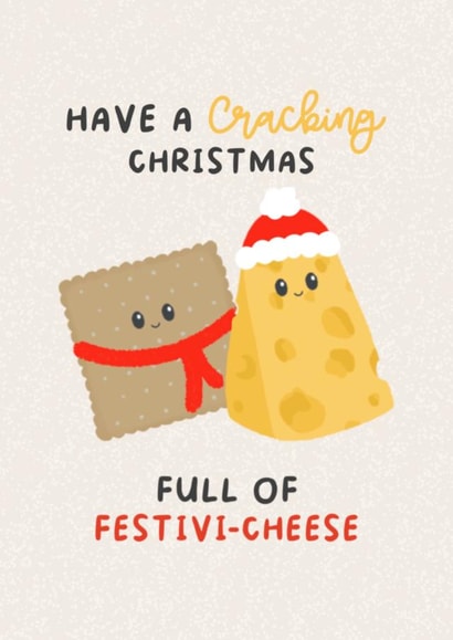 Cute Christmas Card - Cheese And Crackers created by Fierce and Fred
