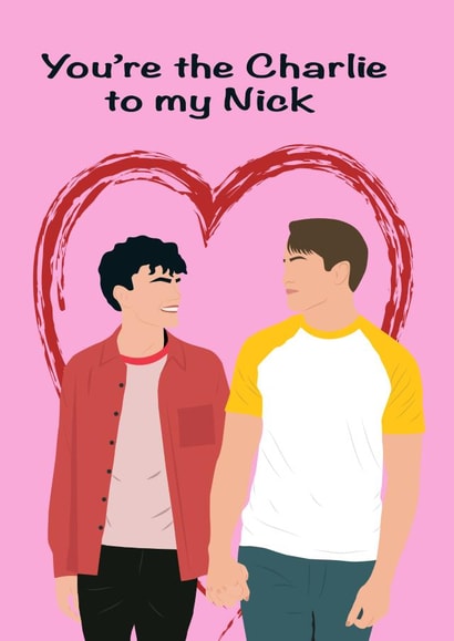 Cute anniversary or valentines card for your partner or friend - Heartstopper created by DBD Designs