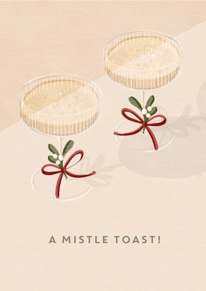 Arty Christmas Card - Champagne - Cocktail created by @doublepea_designs