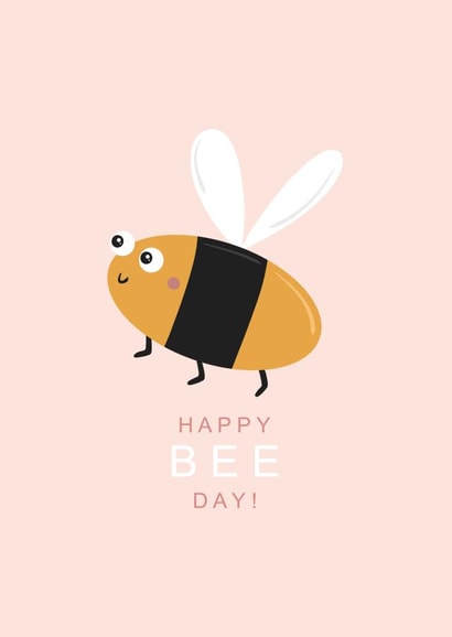 Cute Birthday Card - For Her - Happy Bee Day! created by Little Prints Fred Designs