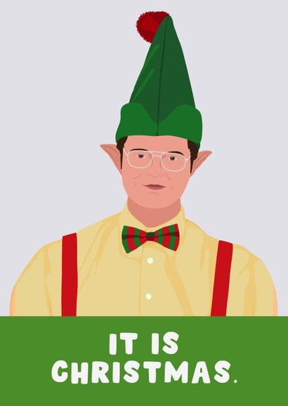 Funny Christmas Card - The Office - Dwight created by Pink Peach Cards