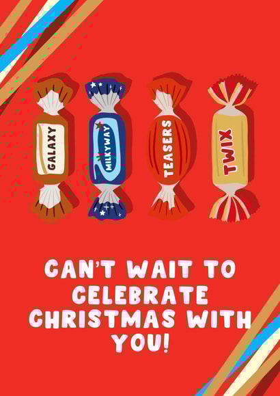 Funny Christmas Card - Celebrations - Chocolate created by Pink Peach Cards