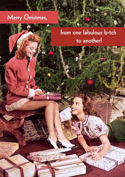 Funny Christmas Card - Fabulous Bitch - Vintage created by Quitting Hollywood
