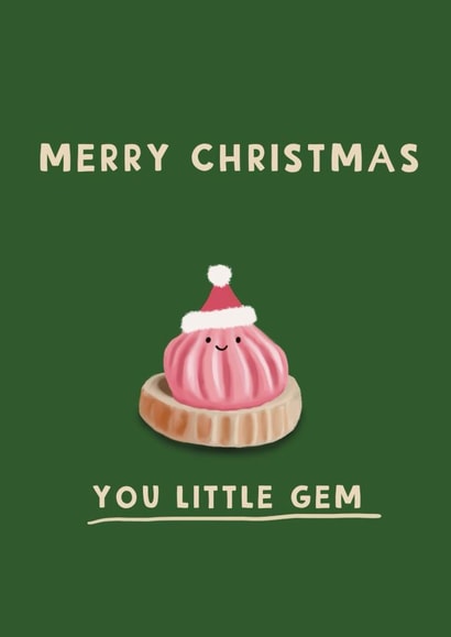 Cute Christmas Card - Iced Gem - You Little Gem created by Giddy Kipper