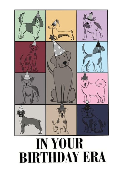 Taylor Swift Eras Tour - Happy Birthday Card with Dogs created by From Deanna