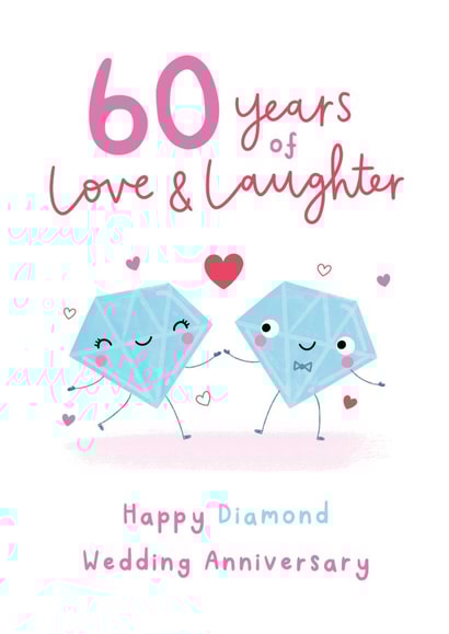 Cute Anniversary Card - 60th - Diamond Wedding created by Jess Moorhouse