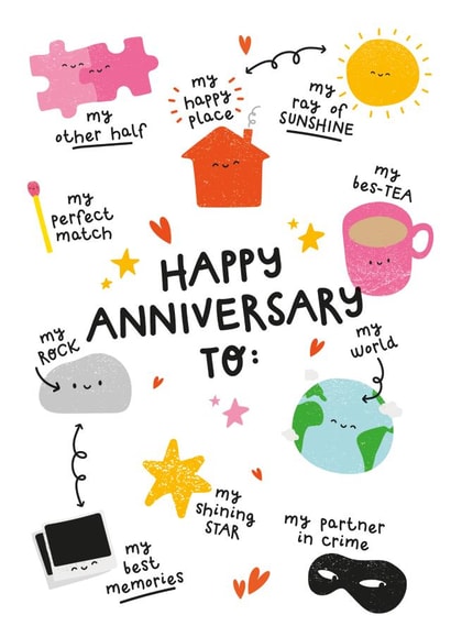 Cute Anniversary Card - For Significant Other - Romantic created by Twisted Haggis