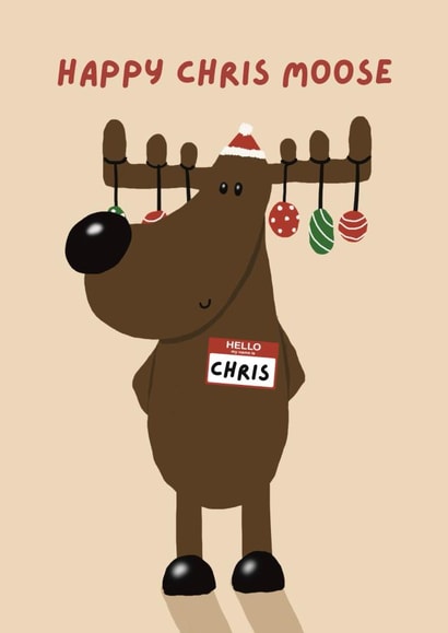 Funny Christmas Card - Moose created by Giddy Kipper