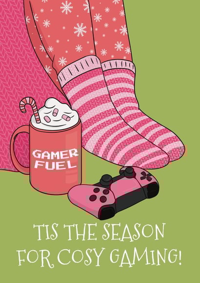 Cute Christmas Card - For Female Gamer - Cosy Season created by @Cupsie's Creations