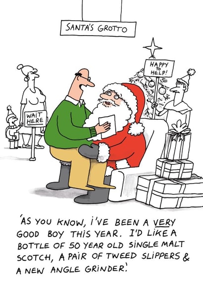 Funny Christmas Card - For Him - Santa's Grotto created by Cardinky