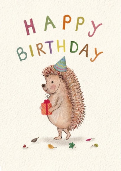 Cute Birthday Card - Hedgehog created by Love Lucy Illustration