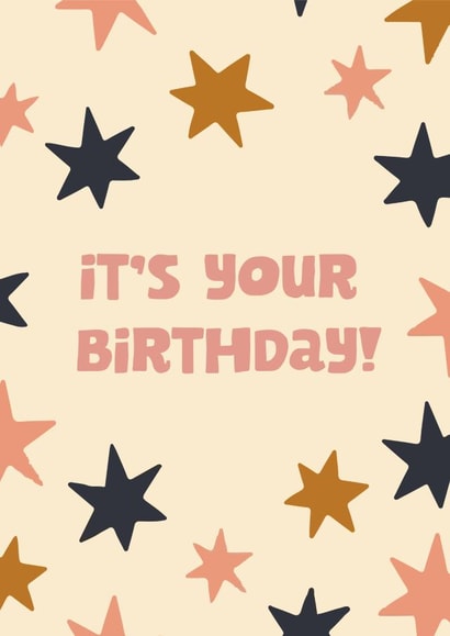 Classic Birthday Card - Stars created by Kieron Haughton