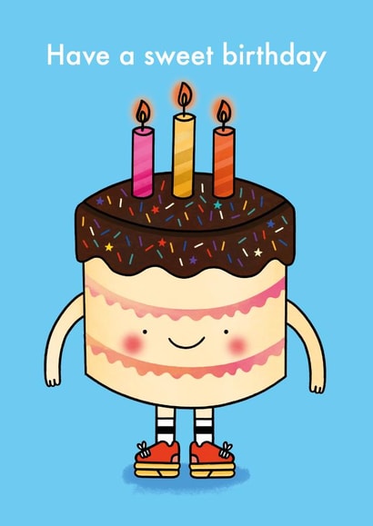 Cute Birthday Card - Chocolate Cake created by Emelia Brooks