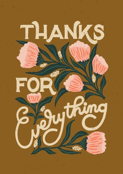 Pretty Thank You Card - Vintage Florals created by Liz Kohler Brown