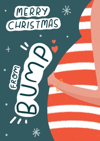 Cute Christmas Card - From The Bump - Hearts created by Megalolz