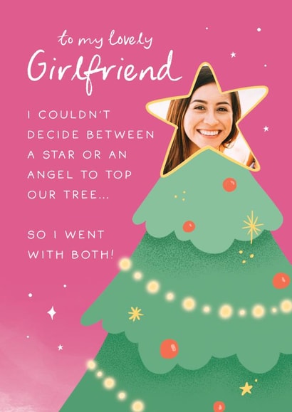 Cute Christmas Card - For Girlfriend - Angel Star created by The Cake Thief